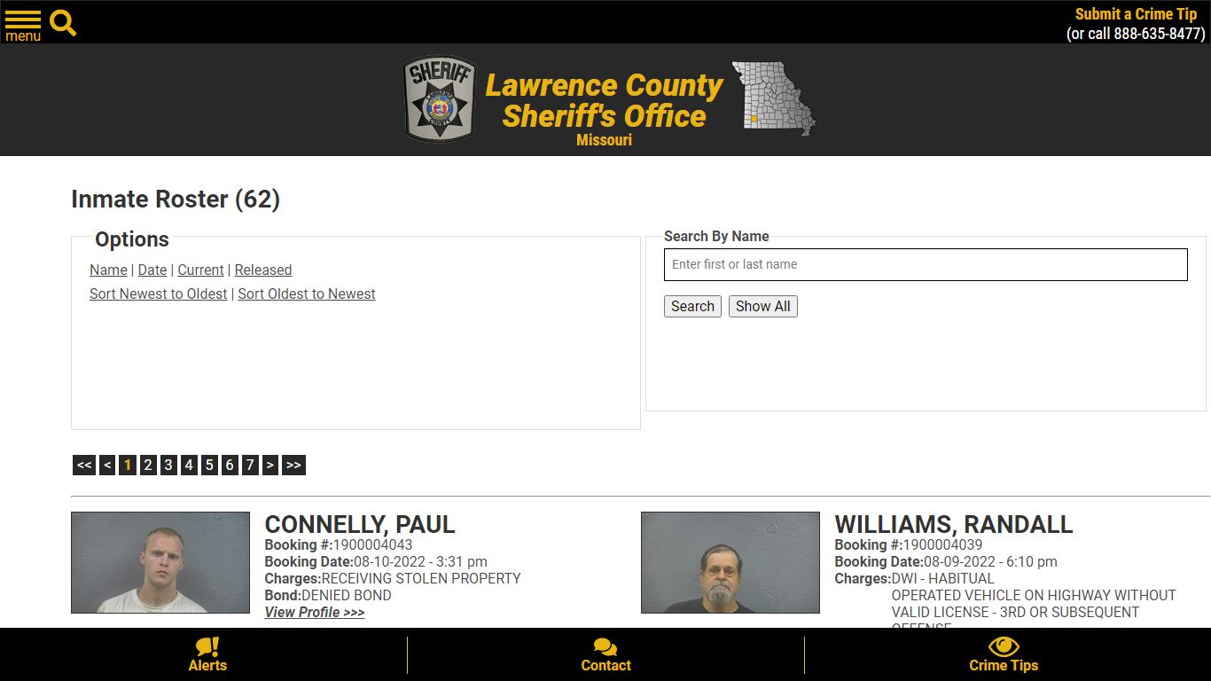 Inmate Roster - Lawrence County Sheriff MO